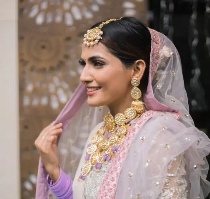 woman in bride makeup